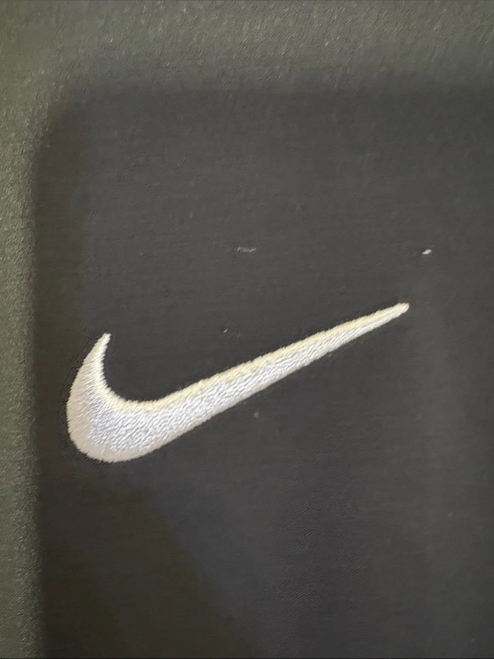 Nike Black Long-Sleeve Crew with White Swoosh